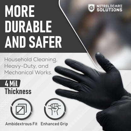 4 Mil Nitrile Exam Disposable Gloves